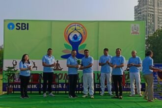 SBI and CISF jointly celebrated Yoga Day