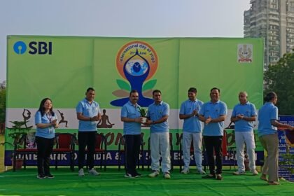 SBI and CISF jointly celebrated Yoga Day