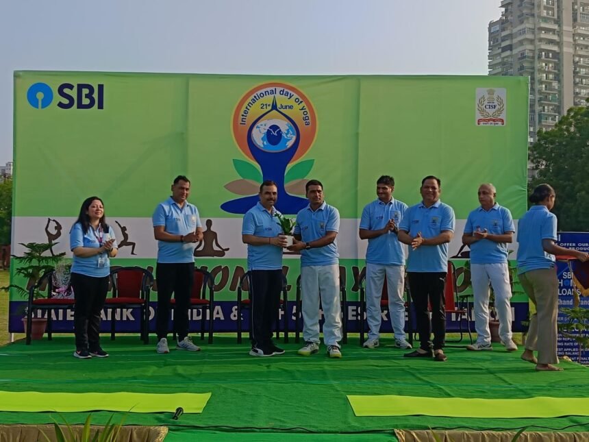 SBI and CISF jointly celebrated Yoga Day