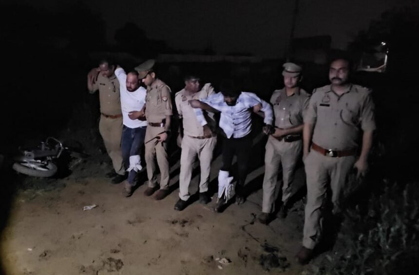 Two cow smugglers caught after being shot. Image credit to police