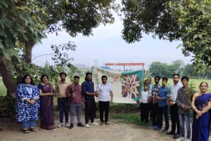 Tree plantation program at Saraswati College