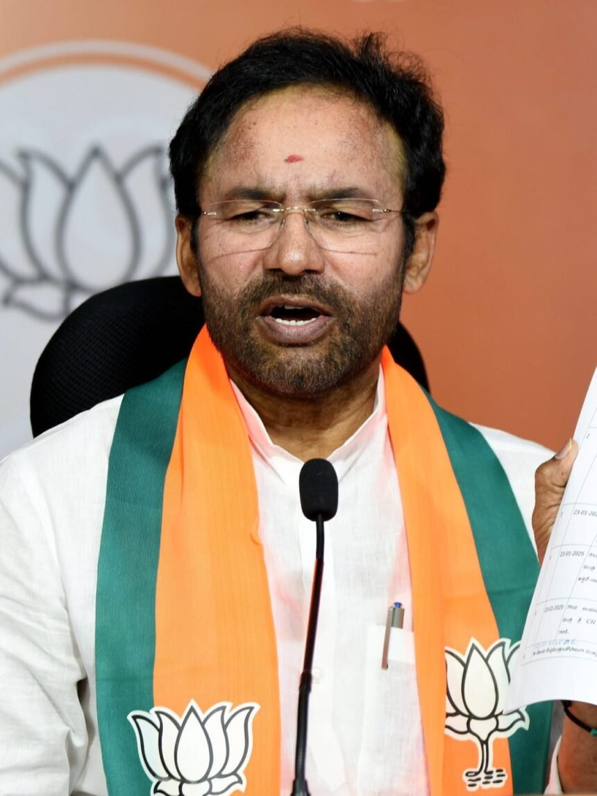 Union Minister Kishan Reddy. IMAGE CREDIT TO BJP