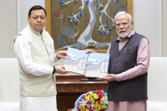 Meeting with the Prime Minister, Chief Minister Dhami Outlined Development Plans for Uttarakhand IMAGE CREDIT TO PRIME MINISTER OFFICE