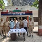 Mobile Phones worth ₹10 lakh recovered, three employees arrested. IMAGE CREDIT TO GREATER NOIDA POLICE.