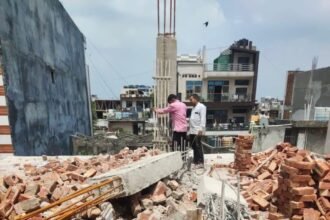 GDA crackdown: Illegal floors demolished in Shalimar Garden amid heavy protest IMAGE CREDIT TO GDA