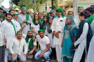 Farmers raise voices over sugarcane payments and birth certificates. IMAGE CREDIT TO KISHAN UNION