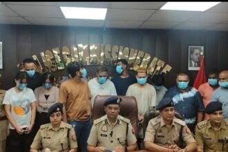 Cyber scam from Noida high-rises: Over 150 in the US duped, 12 arrested. IMAGE CREDIT TO NOIDA POLICE