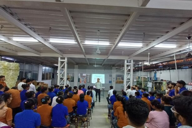 Safety Training Completed at Noida’s Calcom Company. IMAGE CREDIT TO SME GURUKUL