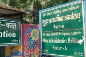 Noida Authority Bulldozes Illegal Structures on Hindon Canal IMAGE CREDIT TO NOIDA AUTHORITY