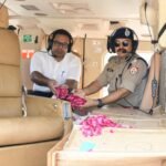 The Divisional Commissioner and DIG Meerut conducted an aerial survey of the Kanwar route IMAGE CREDIT TO MEERUT POLICE