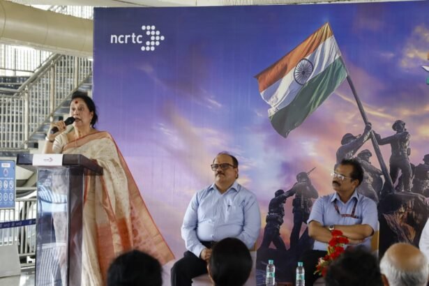 Inauguration of the memorial zone dedicated to the heroes of Kargil at New Ashok Nagar station IMAGE CREDIT TO NCRTC