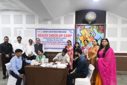 JKG International School Indirapuram held a health camp along with a PTM IMAGE CREDIT TO JKG