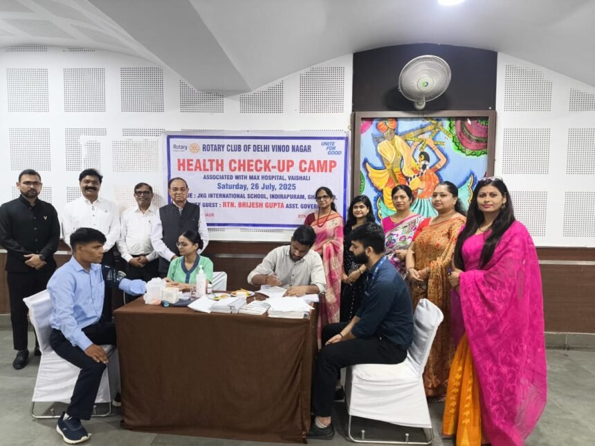 JKG International School Indirapuram held a health camp along with a PTM IMAGE CREDIT TO JKG