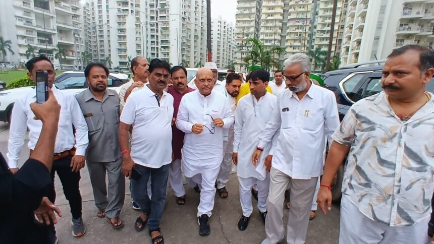 A massive gathering of Congress workers in Ghaziabad IMAGE CREDIT TO CONGRESS