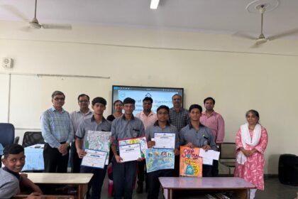 the painting competition at Gautam Buddha Balak Inter College IMAGE CREDIT TO SCHOOL