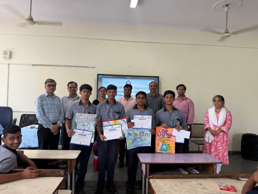 the painting competition at Gautam Buddha Balak Inter College IMAGE CREDIT TO SCHOOL