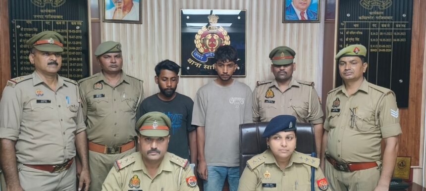 Police busted a bike theft gang in Sahibabad; 9 vehicles recovered, two habitual offenders and one juvenile arrested. IMAGE CREDIT TO POLICE