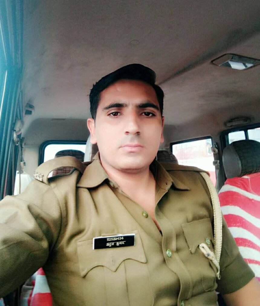 Policeman hit by truck while responding to accident report, dies during treatment. IMAGE CREDIT TO POLICE