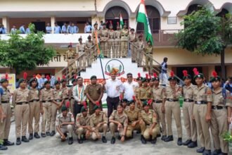 Simhavali Town Overflowed with Tricolor Enthusiasm IMAGE CREDIT TO SCHOOL