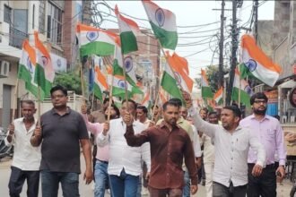 Muradnagar Drenched in the Colors of the Tricolor IMAGE CREDIT TO REPORTER
