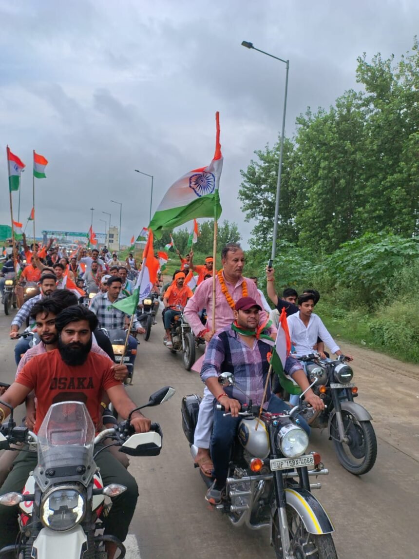 Bike Rally in Siwalkhas in Honor of the Tricolor IMAGE CREDIT TO NATIONAL VOTERS ASSOCIATION