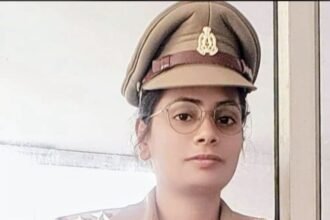 Woman Sub-Inspector Richa Sachan dies in road accident; police personnel pay heartfelt tribute. IMAGE CREDIT TO POLICE