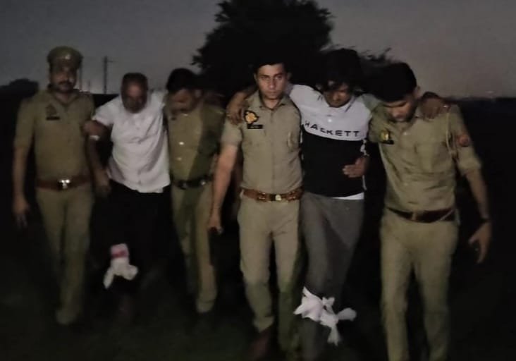 Loni Police Arrest Two Accused in Gang Rape Case During Encounter; One Sustains Leg Injury IMAGE CREDIT TO POLICE
