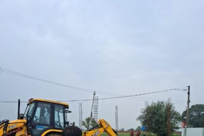 A 25-bigha illegal colony was demolished in the Matiyala area IMAGE CREDIT TO GDA