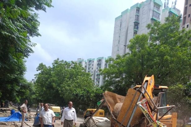 Encroachments Removed from Rajnagar Extension Roads, Major Action by GDA Provides Relief to Pedestrians IMAGE CREDIT TO GDA