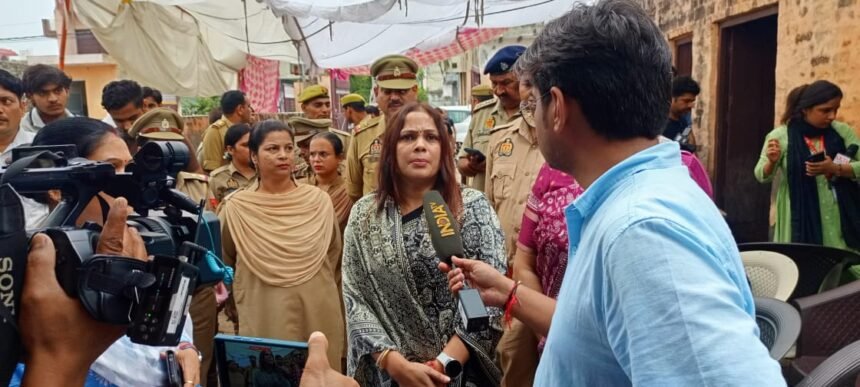 Women's Commission member reaches Roopwas, says strictest punishment will be given to the culprits in the Nikki case; victim's family will get complete justice IMAGE CREDIT TO INFORMATION DEPARTMENT