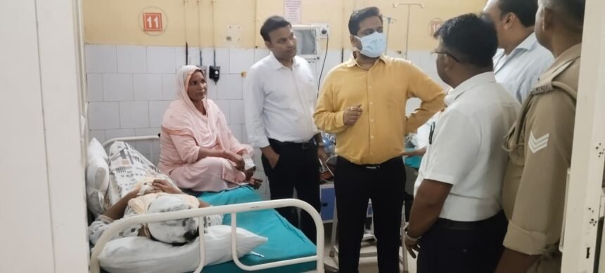 Five injured as flat’s roof collapses; SDM visits the injured to check their condition IMAGE CREDIT TO INFORMATION DEPARTMENT