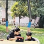 An innocent question melted hearts; the woman police station in-charge of Hapur encouraged a young student IMAGE CREDIT TO REPORTER