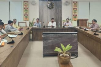 Review meeting on projects held under the chairmanship of the CDO IMAGE CREDIT TO INFORMATION DEPARTMENT