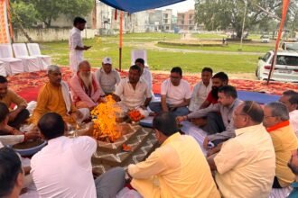 Vijay Mahotsav Begins in Surajpur; Ramleela Preparations Start with Bhoomi Pujan and Havan IMAGE CREDIT TO Ramleela Committee