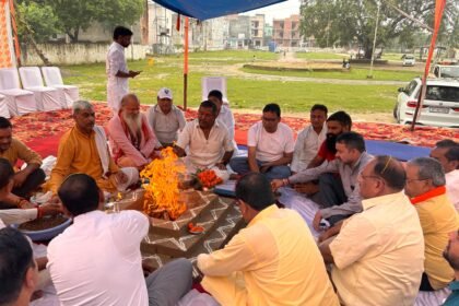 Vijay Mahotsav Begins in Surajpur; Ramleela Preparations Start with Bhoomi Pujan and Havan IMAGE CREDIT TO Ramleela Committee