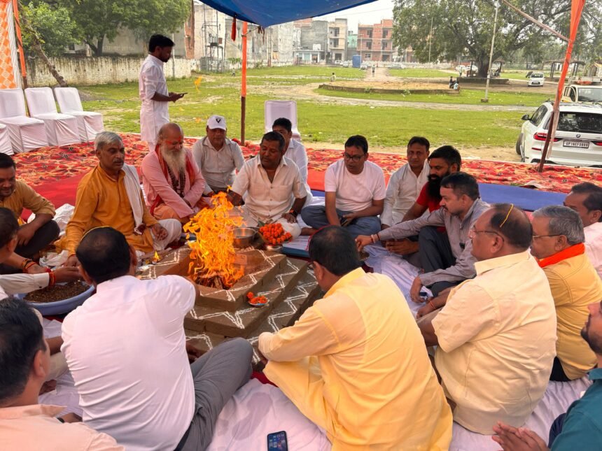 Vijay Mahotsav Begins in Surajpur; Ramleela Preparations Start with Bhoomi Pujan and Havan IMAGE CREDIT TO Ramleela Committee
