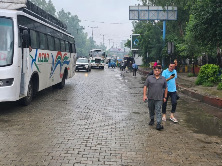 Ghaziabad submerged due to heavy rainfall; municipal workers engaged in drainage efforts IMAGE CREDIT TO NAGAR NIGAM