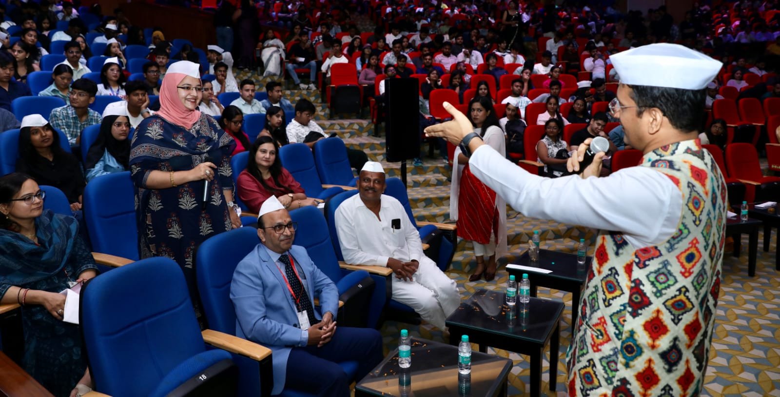 Students Learned Management Skills from Mumbai Dabbawalas; Subodh Sangale Said True Success Comes Through Discipline and Honesty IMAGE CREDIT TO SHARDA UNIVERSITY