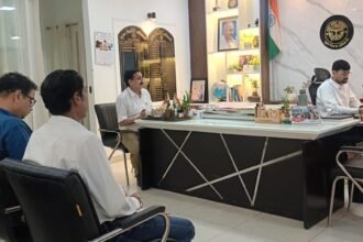 Review Meeting on Progress of Development Works Funded by MP IMAGE CREDIT TO INFORMATION DEPARTMENT