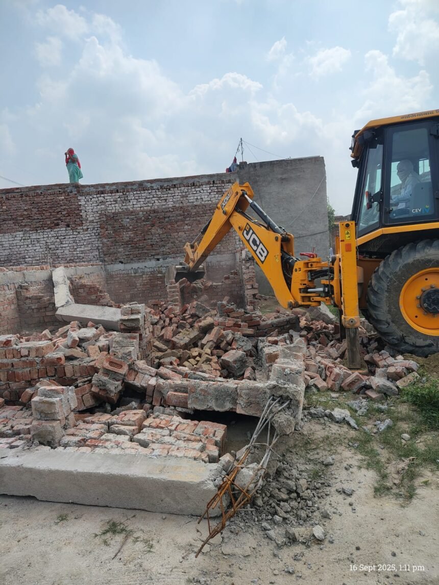 Major GDA Action on Illegal Colony in Flood-Prone Area of Siddharth Vihar IMAGE CREDIT TO AUTHORITY
