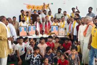 Prime Minister Modi's birthday was celebrated with great enthusiasm in Sivalkhas, and plants were planted during the Seva Pakhwada IMAGE CREDIT TO Indian Voters Association