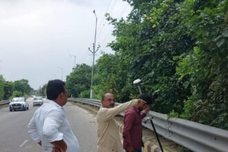 A major initiative has been taken to eliminate the traffic jam problem on the roads of Rajnagar Extension IMAGE CREDIT TO AUTHORITY