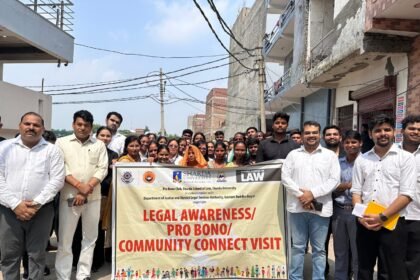 The Faculty of Law at Sharda University successfully organized a Community Connect Visit IMAGE CREDIT TO UNIVERSITY