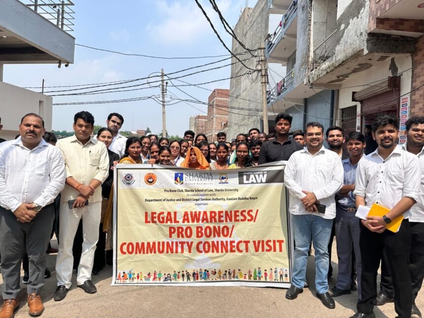 The Faculty of Law at Sharda University successfully organized a Community Connect Visit IMAGE CREDIT TO UNIVERSITY