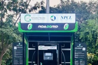 Before UPITS-2025, Greater Noida received the gift of an e-charging station IMAGE CREDIT TO AUTHORITY
