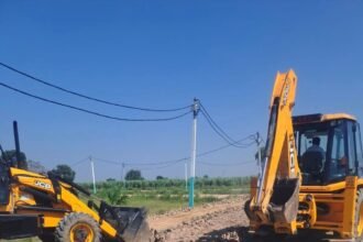 In Modinagar, the GDA bulldozer was in action: Illegal colonies in Gadana and Aurangabad were demolished, and 49,000 square meters of land was freed from illegal occupation IMAGE CREDIT TO AUTHORITY