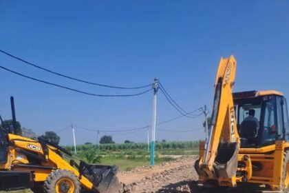 In Modinagar, the GDA bulldozer was in action: Illegal colonies in Gadana and Aurangabad were demolished, and 49,000 square meters of land was freed from illegal occupation IMAGE CREDIT TO AUTHORITY