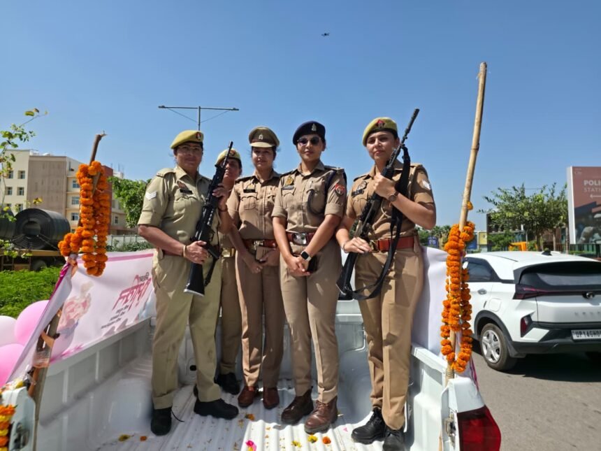 Shakti on Wheels: Armed female police officers conducted patrolling IMAGE CREDIT TO POLICE