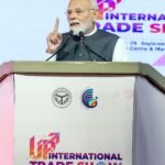 Prime Minister Modi issued a new call for "Atmanirbhar Bharat" (Self-Reliant India) from Gautam Buddh Nagar IMAGE CREDIT TO INFORMATION DEPARTMENT