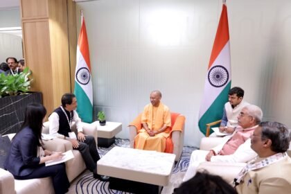 PM Modi inaugurated the UP International Trade Fair, and along with CM Yogi, visited the YEIDA Pavilion IMAGE CREDIT TO INFORMATION DEPARTMENT